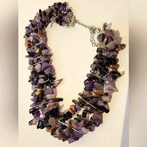Free People Amethyst Triple Strand Choker